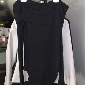 Black Off the Shoulder Bodysuit